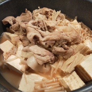 優しい味◎豚肉とえのきの肉豆腐風